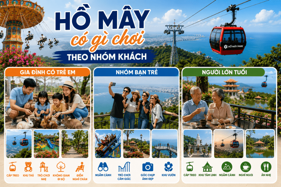 Hồ Mây Park có gì chơi theo nhóm khách